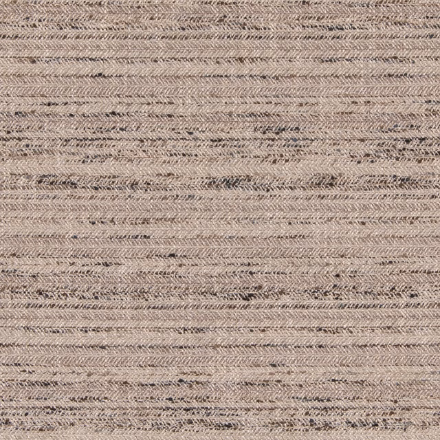 Pale charcoal greige weave with broken horizontal bands and dark flecking