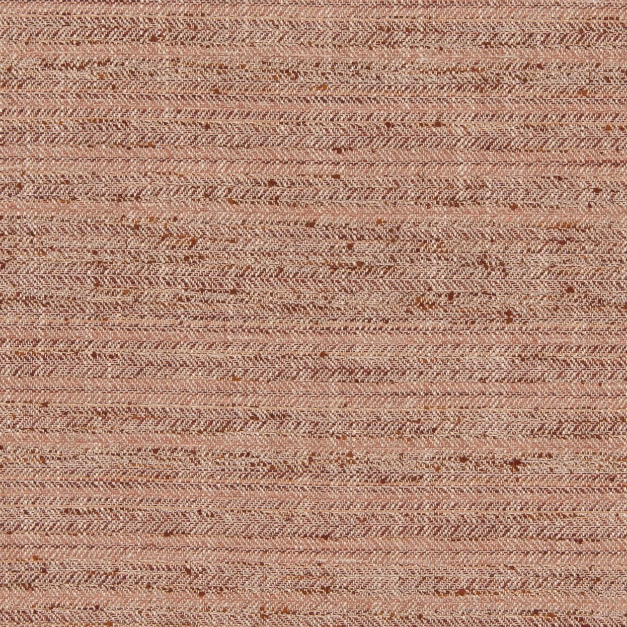 Close-up of muted brick-red fabric with fine variegated chevron weave
