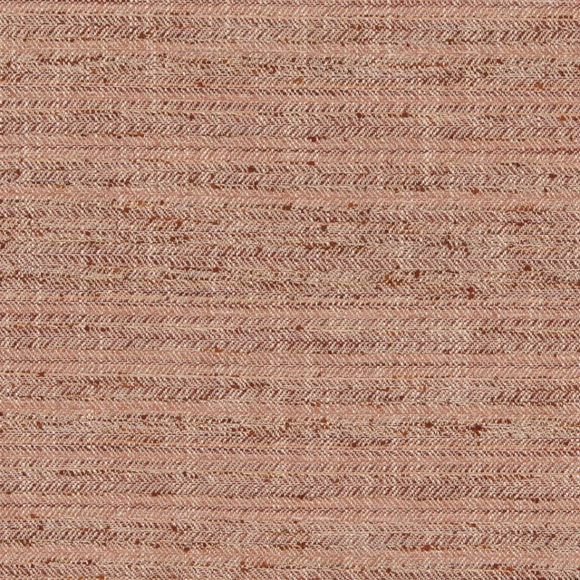 Close-up of muted brick-red fabric with fine variegated chevron weave
