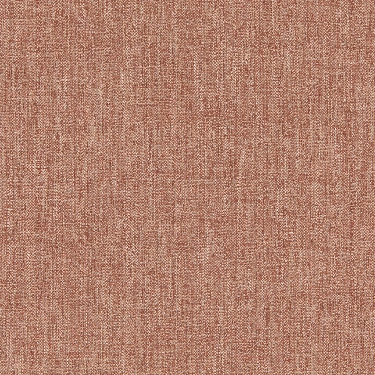 Close-up of muted terracotta-red woven fabric with fine slubbed vertical texture