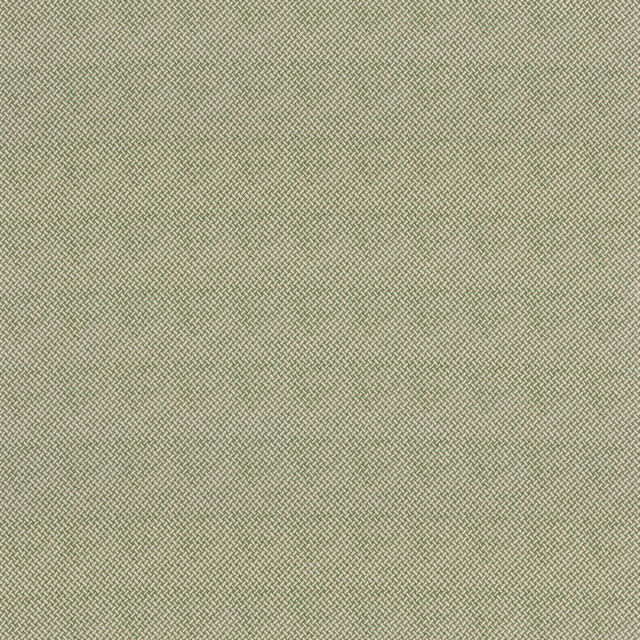 Close view of muted sage green cotton with a fine woven basketweave texture