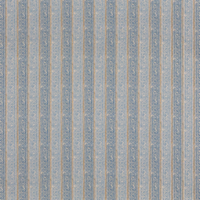 Fine blue-grey vertical stripes with pale lines and subtle woven texture