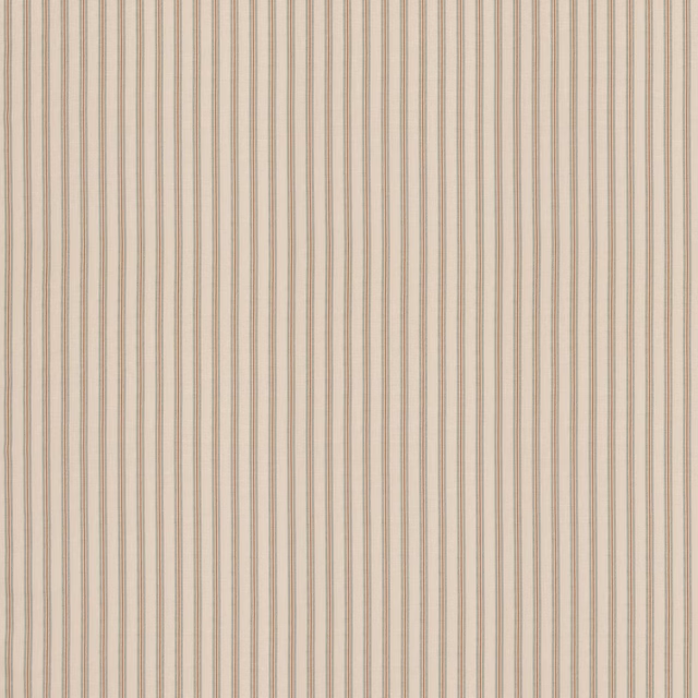 Pale beige linen-viscose swatch with fine muted old-blue vertical stripes