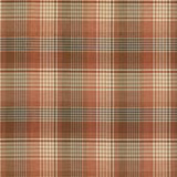 Russet wool plaid with cream, blue-grey and olive-toned checks in a close weave