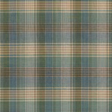 Muted teal, moss and cream plaid in a finely textured wool weave