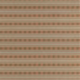 Muted olive wool with terracotta geometric motifs and fine cream stripes