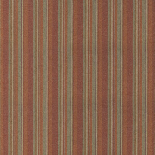 Russet and sage vertical stripes with fine tan lines in a softly textured wool weave