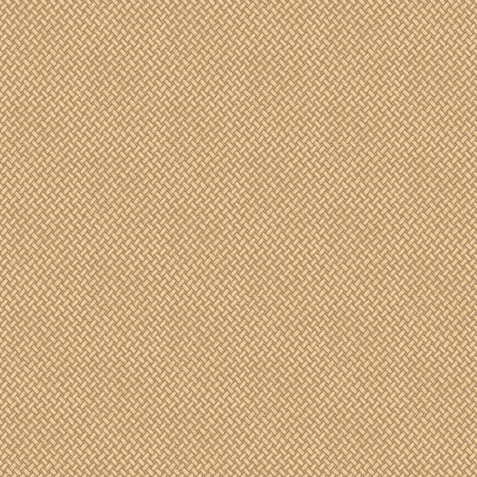 Warm beige wallpaper with a small, tightly interlocking basketweave pattern