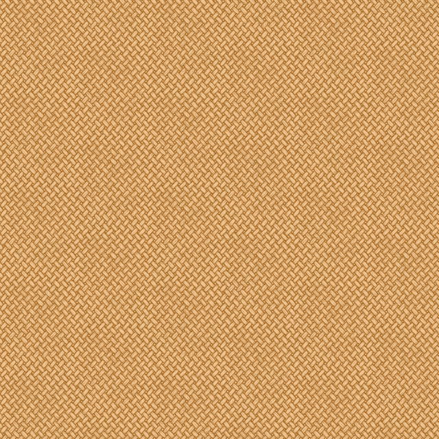 Warm ochre wallpaper with a fine interlocking basketweave and subtle tonal texture