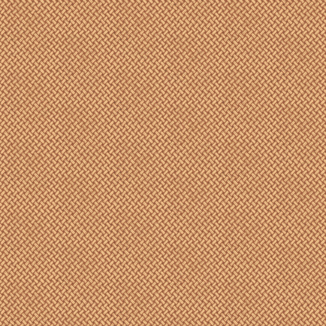 Warm russet wallpaper with a fine interlocking basketweave pattern and caramel highlights