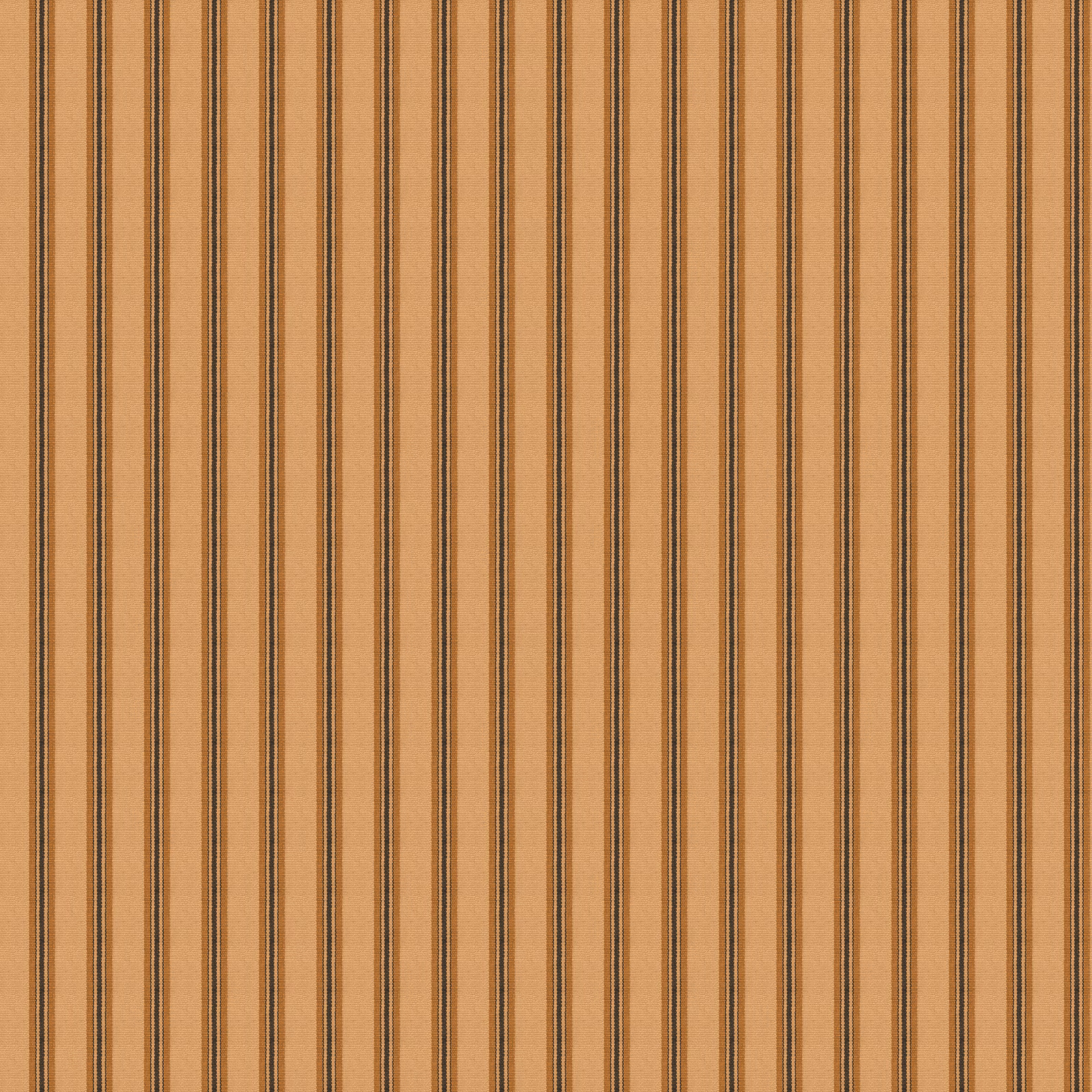 Warm woodsmoke brown wallpaper with fine, closely spaced vertical charcoal stripes