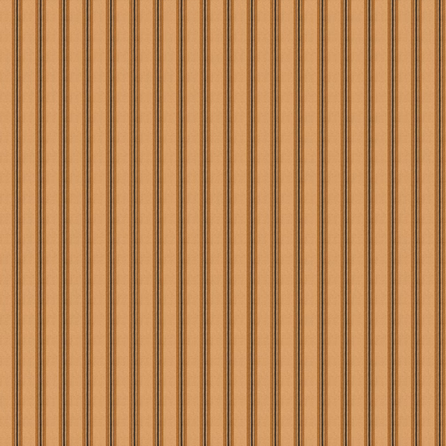 Warm woodsmoke brown wallpaper with fine, closely spaced vertical charcoal stripes