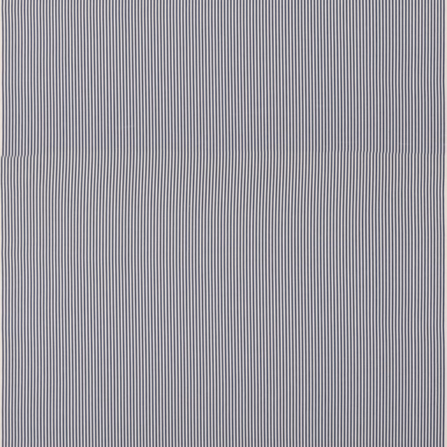 Close-up of fine cool indigo and pale blue-grey vertical ticking stripes