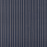 Deep indigo woven fabric with varied narrow cream vertical stripes and tactile texture