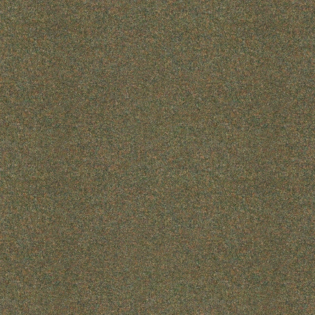 Mottled olive-brown fabric with fine green, brown and rust-toned woven flecks