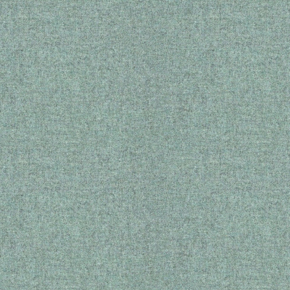 Close-up of softly mottled blue-green woven fabric with fine grey-green texture