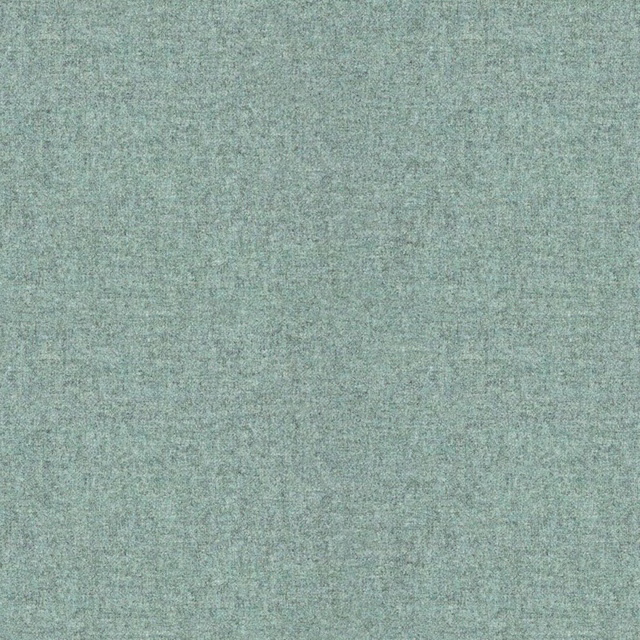 Close-up of softly mottled blue-green woven fabric with fine grey-green texture