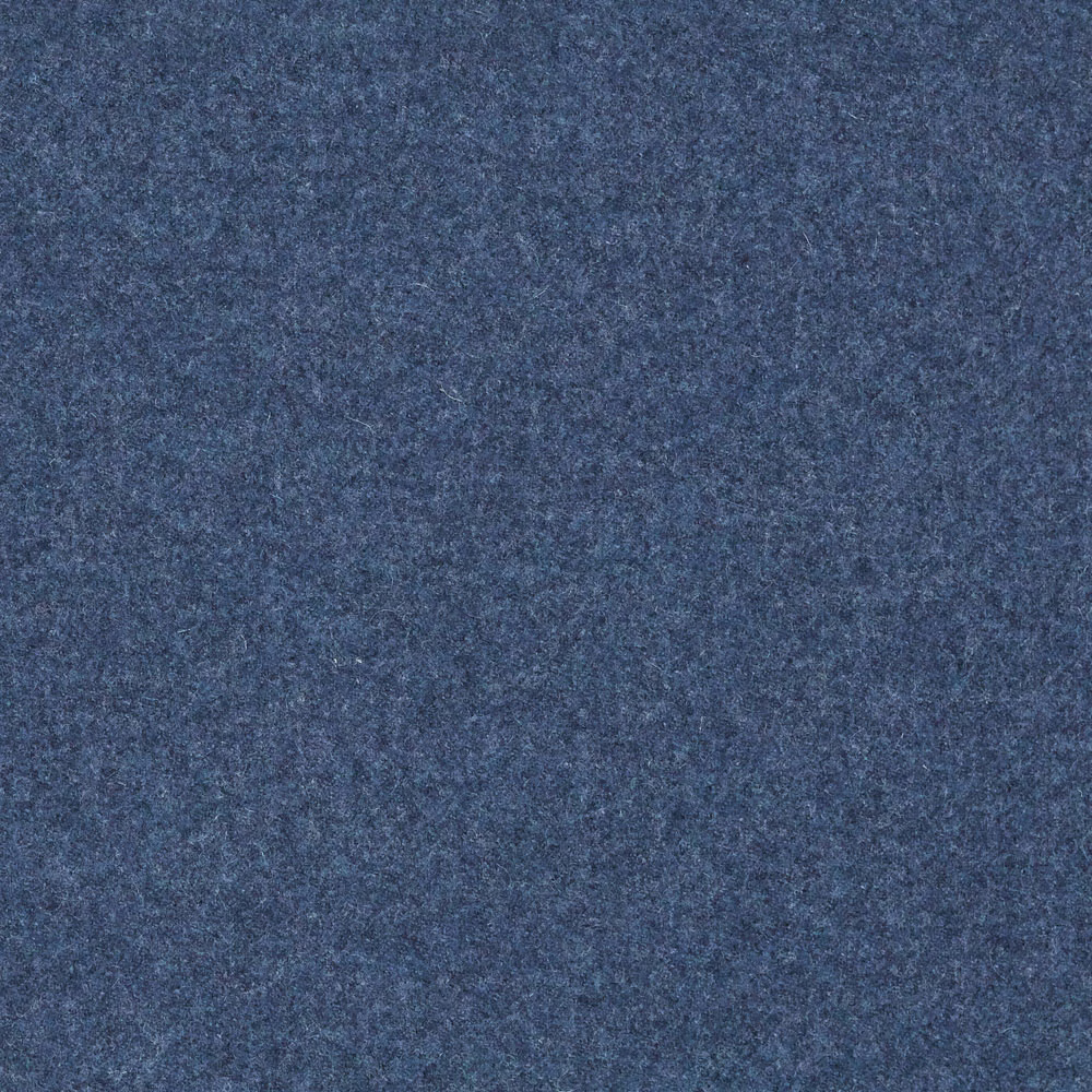 Dusky blue-grey fabric with a dense, softly mottled woven surface