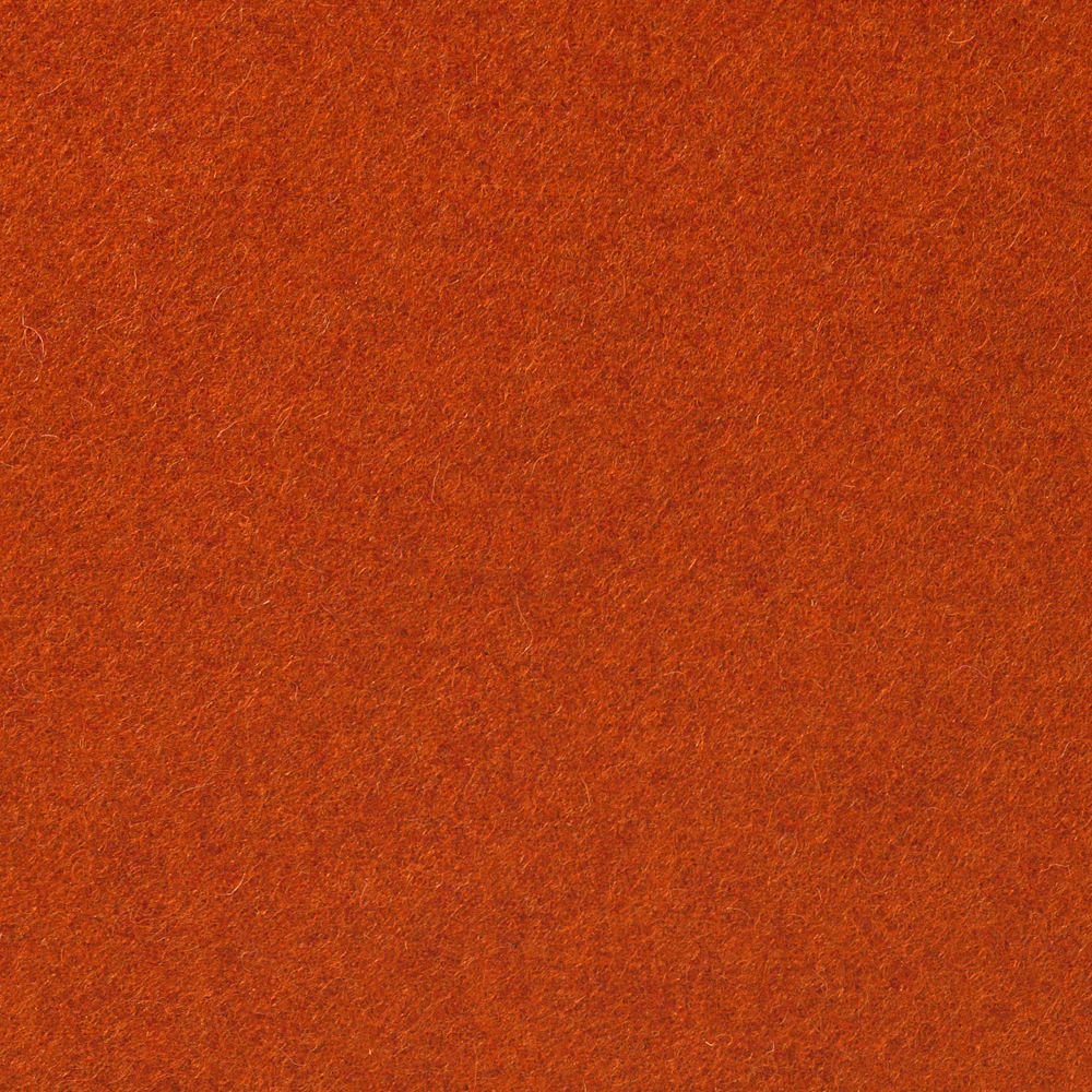 Close-up of 1116/45 in mottled burnt orange with a fine napped texture