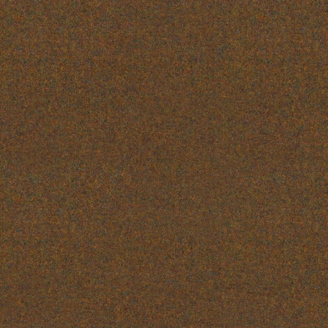 Close-up of mottled russet-brown woven fabric with olive flecks and subtle vertical texture