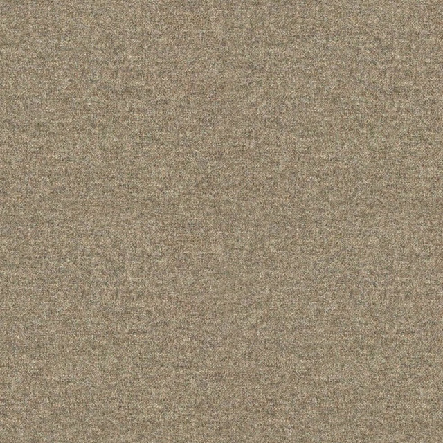 Close view of warm taupe fabric with fine mottled woven texture