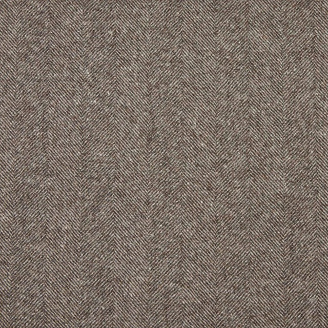 Mottled taupe-grey upholstery fabric with fine vertical herringbone weave