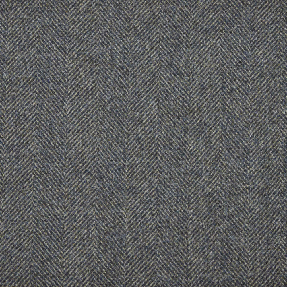 Charcoal-grey woven swatch with fine vertical herringbone lines and subtle tonal flecks