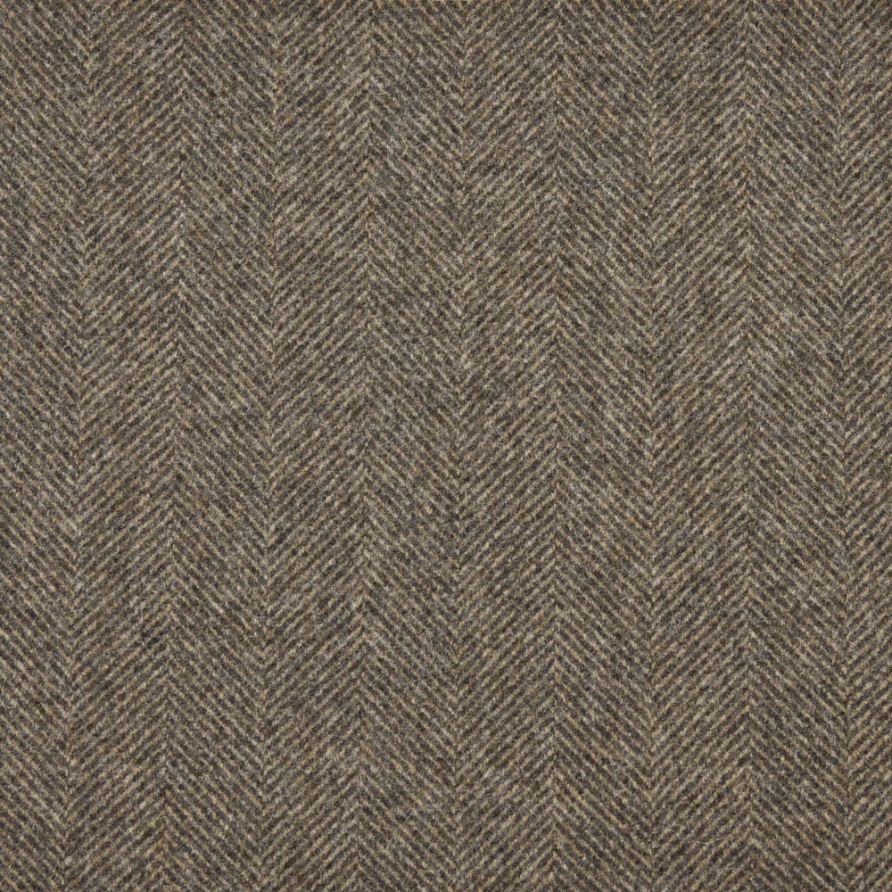 Charcoal taupe fabric with a finely woven small-scale herringbone texture
