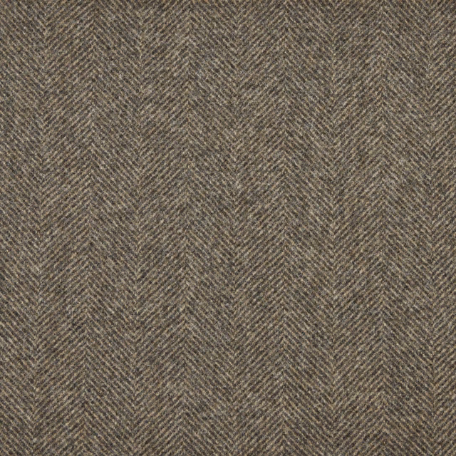 Charcoal taupe fabric with a finely woven small-scale herringbone texture