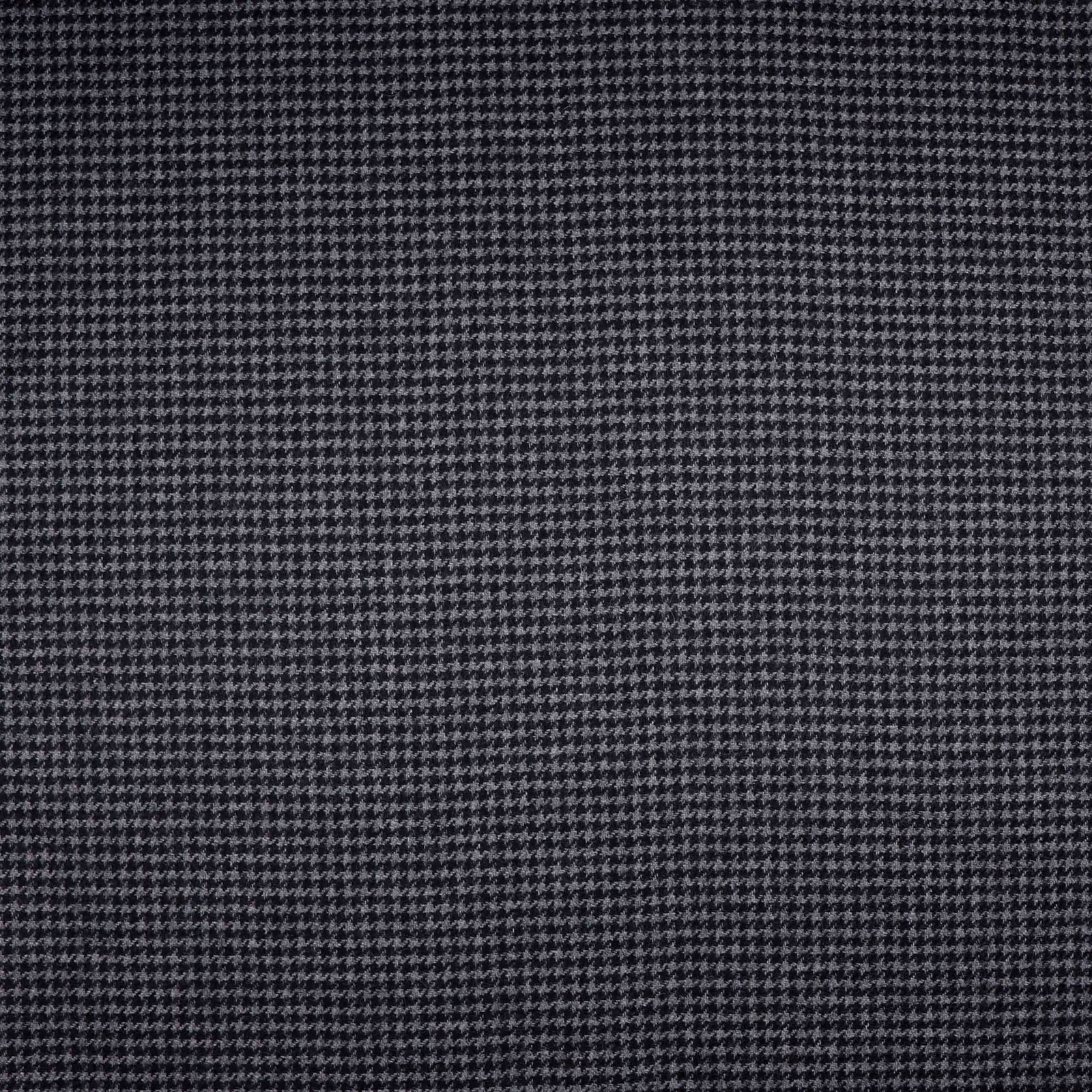 Charcoal-black woven swatch with a tightly packed pale-grey micro-check texture