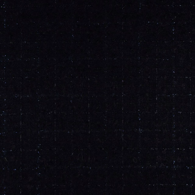 Near-black woven fabric with faint blue glints and subtle vertical texture