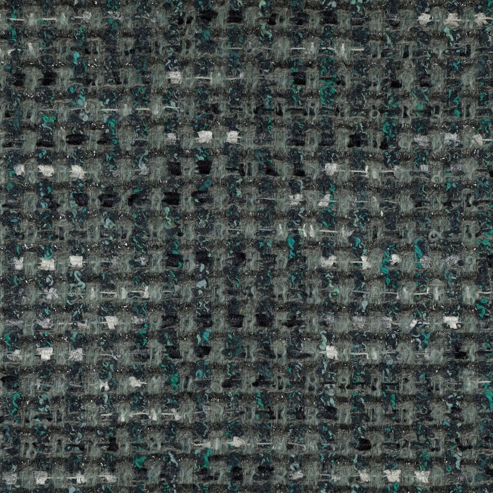 Charcoal grey woven textile with teal threads and pale flecked texture