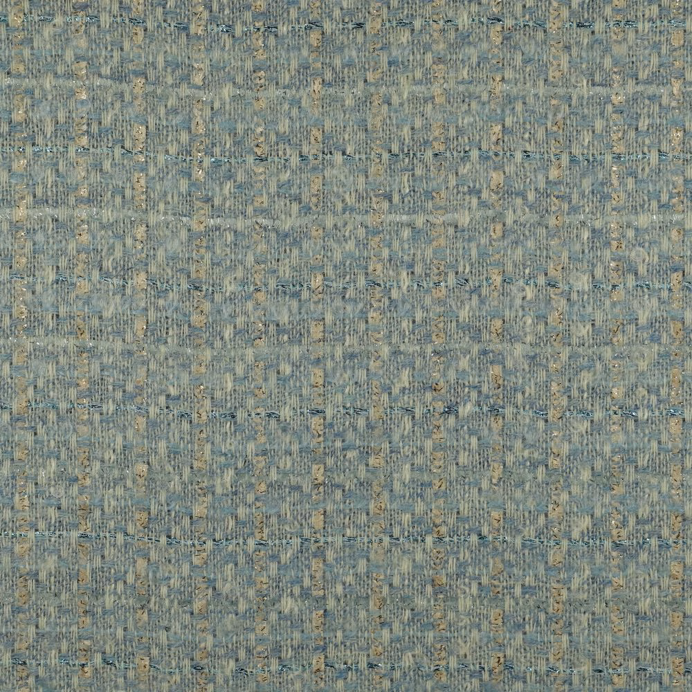 Muted blue-grey woven textile with sandy flecks and broken vertical texture
