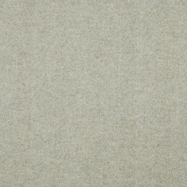 Pale sage-grey fabric with a fine, softly raised herringbone weave