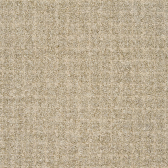 Softly mottled warm greige woven fabric with fine irregular tonal texture