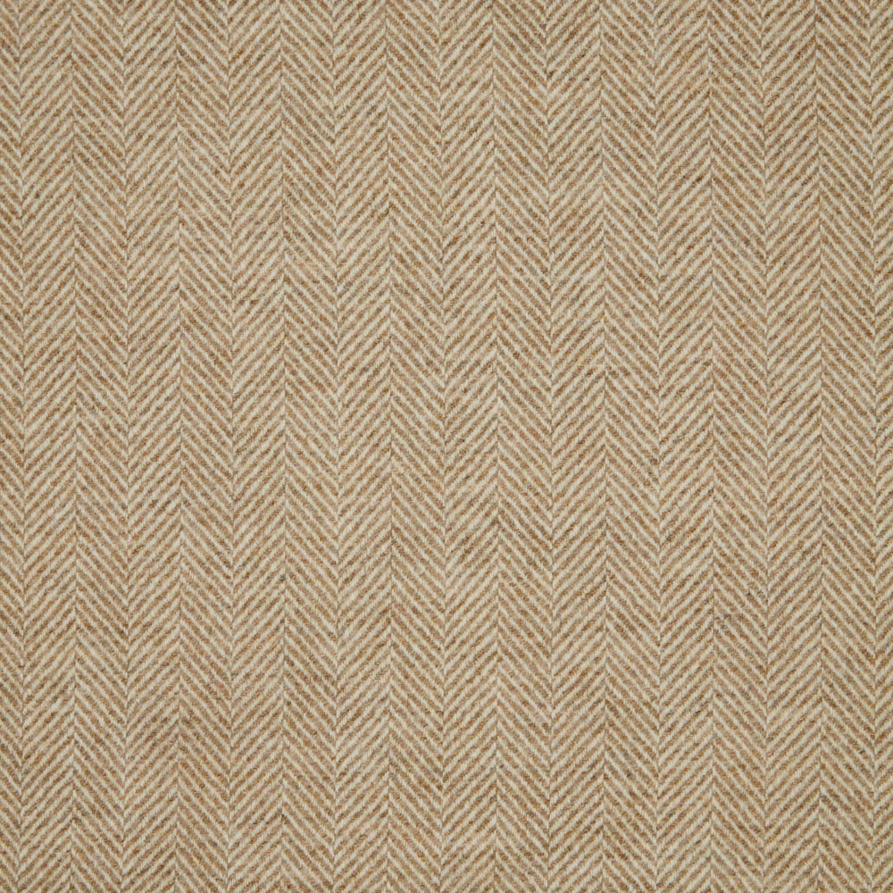 Warm stone-beige fabric with a fine vertical herringbone weave and subtle texture