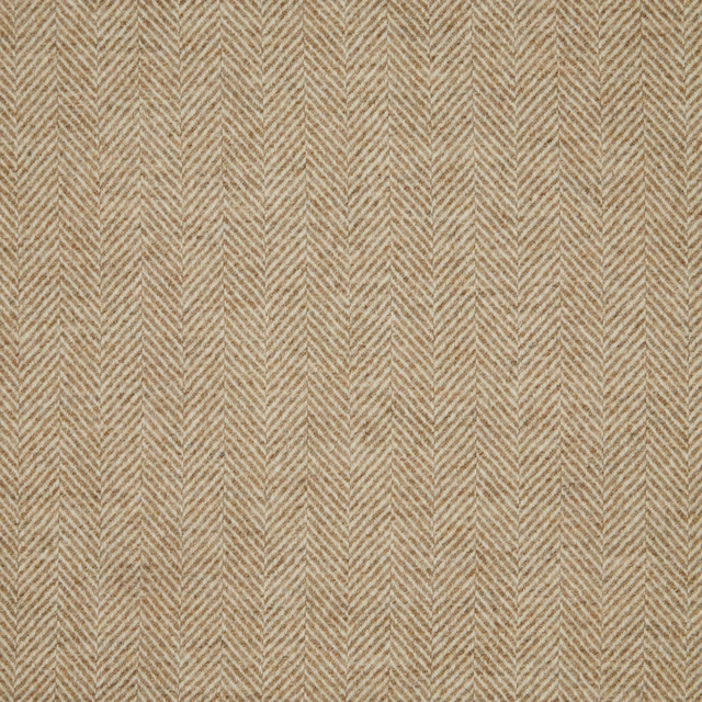 Warm stone-beige fabric with a fine vertical herringbone weave and subtle texture