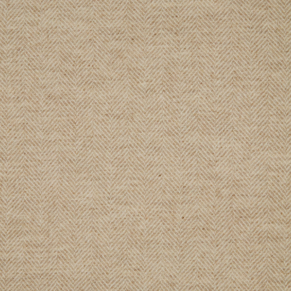 Warm oatmeal beige woven textile with fine vertical herringbone ridges