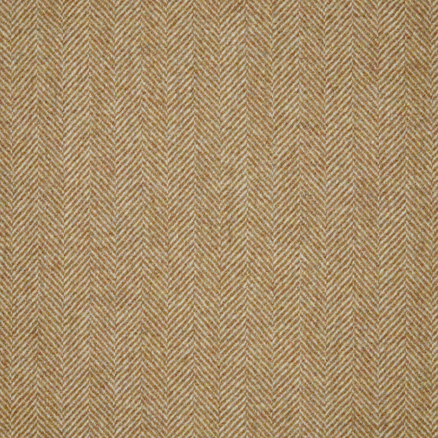Warm beige woven fabric with narrow vertical taupe herringbone chevrons