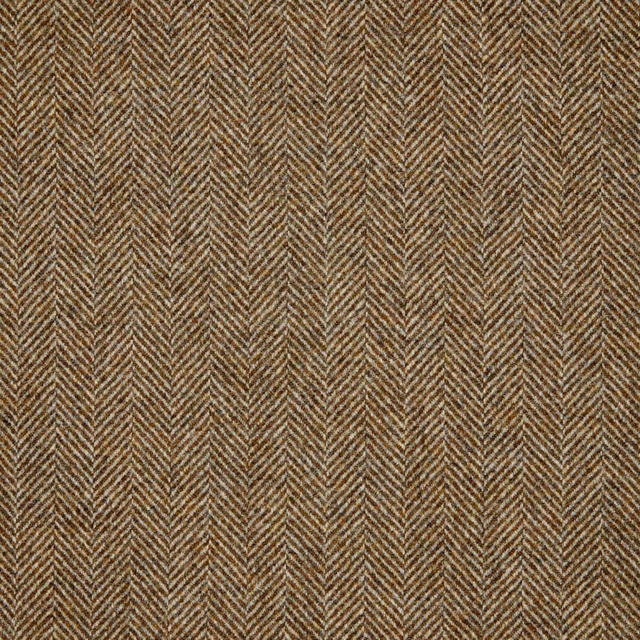Warm taupe-brown woven fabric with fine vertical herringbone chevrons and pale flecks