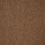Warm brown woven swatch with narrow vertical herringbone chevrons and subtle tonal flecks