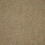 Close view of warm taupe and olive herringbone weave with fine chevron texture