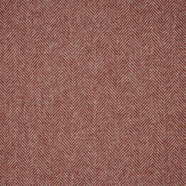Muted brick-red woven fabric with a fine vertical herringbone texture