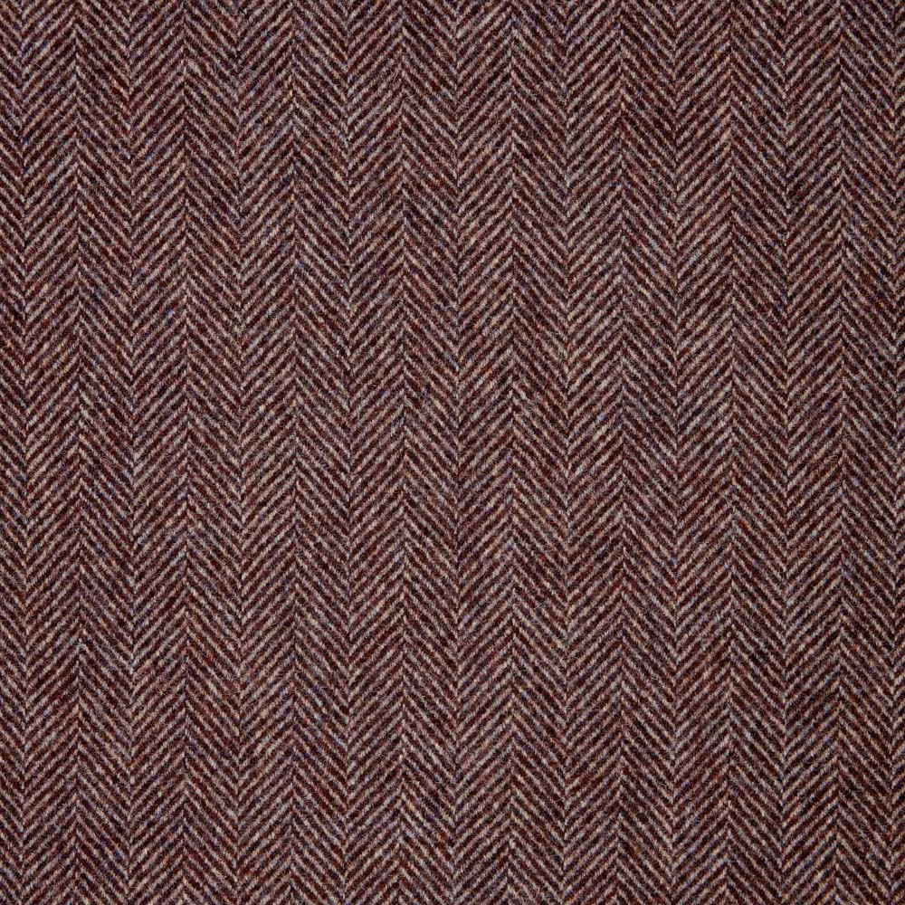 Dark charcoal-brown fabric with fine vertical herringbone and muted burgundy woven flecks