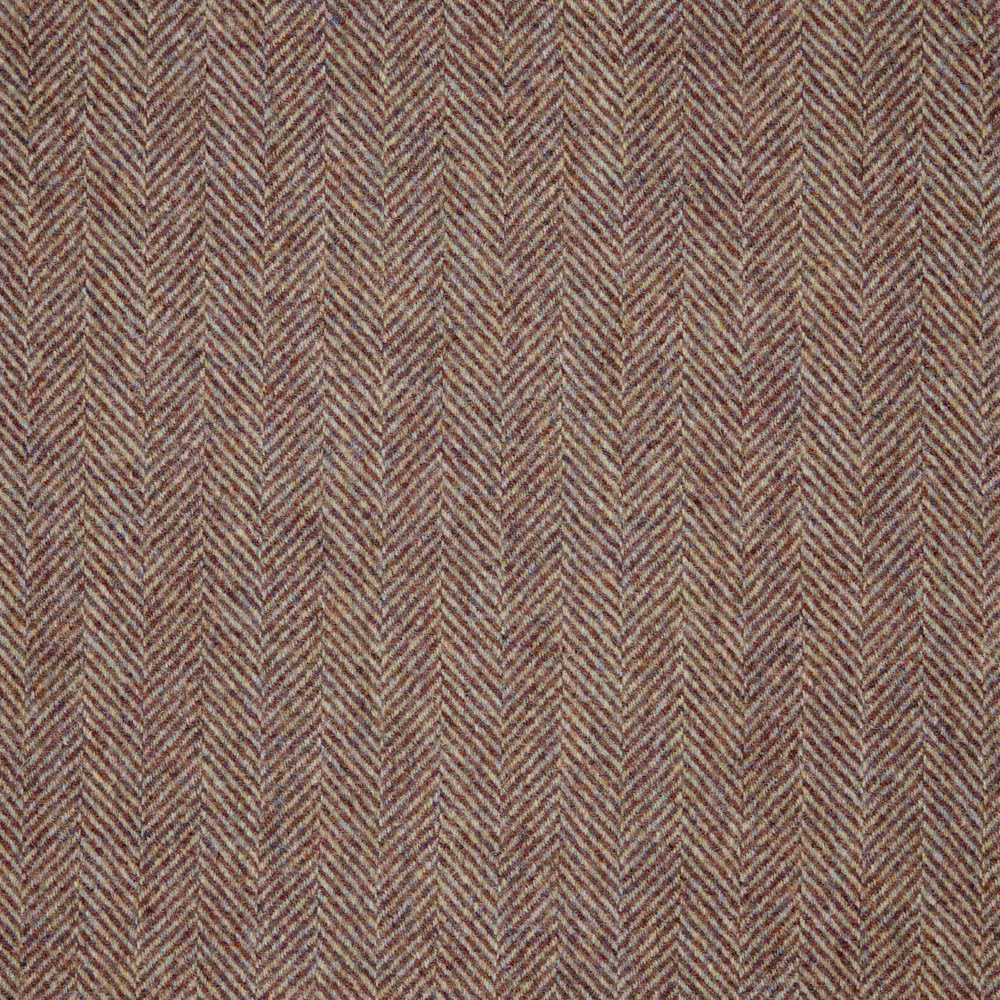 Warm taupe-brown woven fabric with fine vertical herringbone chevrons and subtle mottling