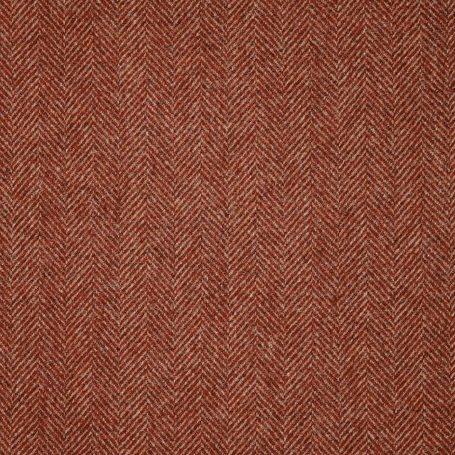 Deep russet-brown fabric with fine vertical herringbone weave and tactile woven texture