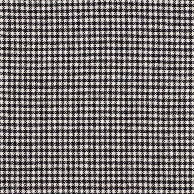 Close view of black and ivory micro houndstooth weave in fabric 3308/01