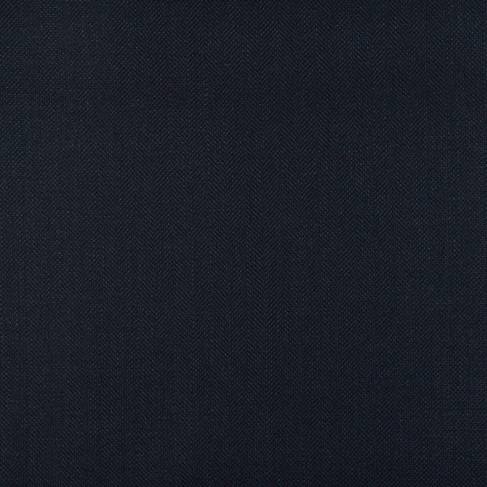 Dark blue-charcoal fabric with a fine, barely visible herringbone weave