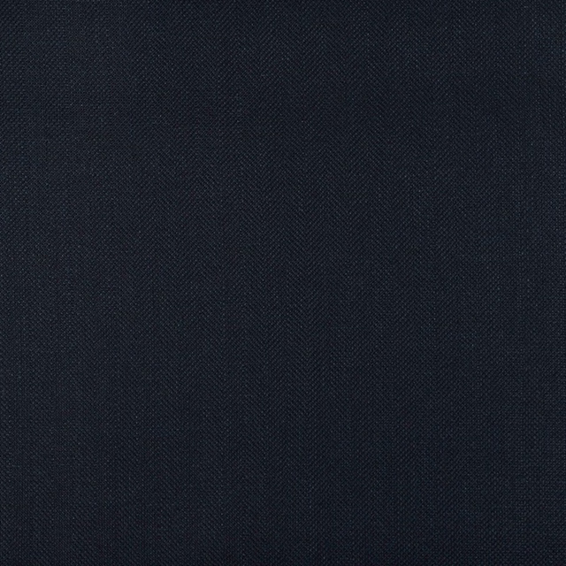 Dark blue-charcoal fabric with a fine, barely visible herringbone weave
