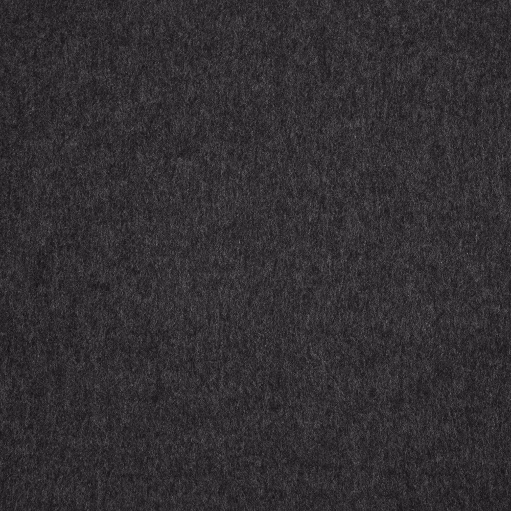 Deep charcoal-black fabric with a dense, softly mottled brushed surface